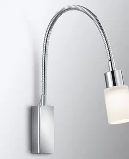 Nástenné svietidlá Knapstein Flexibilné nástenné LED Poseidon chrómový vzhľad