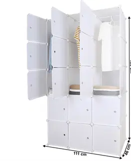 Regály a poličky KONDELA Zalvo multifunkčná modulárna skriňa biela