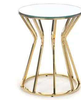 Konferenčné stolíky s úložným priestorom Konferenčný stolík Afina S zrkadlo/zlatá