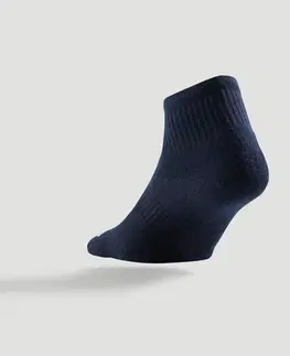 bedminton Tenisové ponožky RS 500 stredné 3 páry tmavomodré