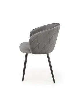 Jedálenské stoličky HALMAR K430 jedálenské kreslo sivá / čierna