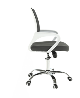 Kancelárske stoličky KONDELA Sanaz Typ 2 kancelárske kreslo s podrúčkami sivá / biela