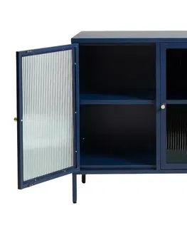 Komody Furniria Dizajnová komoda Hazina 132 cm modrá