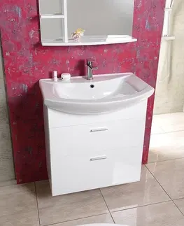 Kúpeľňa AQUALINE - ZOJA umývadlová skrinka zásuvková 61,5x74x32 cm, biela 51061A