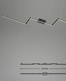 Stropné svietidlá Briloner Stropné LED svetlo Staff, nastaviteľné, 3 000 K
