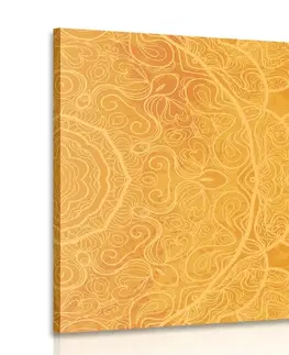 Obrazy Feng Shui Obraz oranžová arabeska na abstraktnom pozadí
