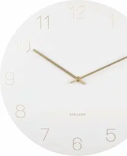 Hodiny Karlsson 5762WH dizajnové nástenné hodiny, pr. 40 cm
