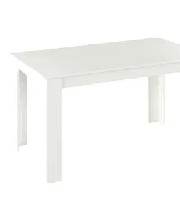 Jedálenské stoly Jedálenský stôl, biela, 140x80 cm, GENERAL NEW