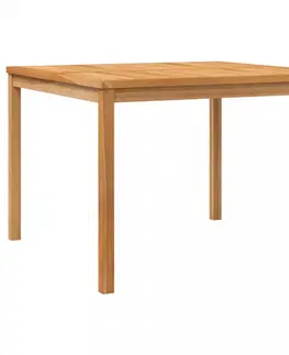 Záhradné stoly Záhradný jedálenský stôl teak Dekorhome 110x110x77 cm