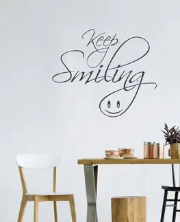 Nálepky na stenu Nálepka na stenu - Keep smiling