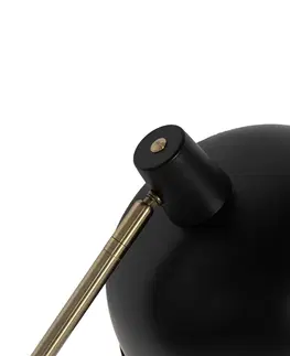 Stojace lampy Retro stojaca lampa čierna s bronzom - Milou