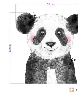 Nálepky na stenu Nálepka - Veľká panda v čiernobielej