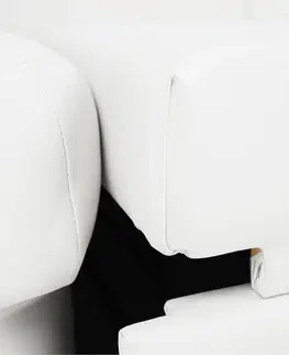 Sedacie súpravy KONDELA Biter U P rohová sedačka u s rozkladom a úložným priestorom biela