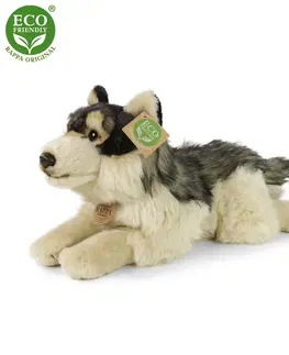 Plyšové hračky RAPPA - Plyšový vlk ležiaci 35 cm ECO-FRIENDLY