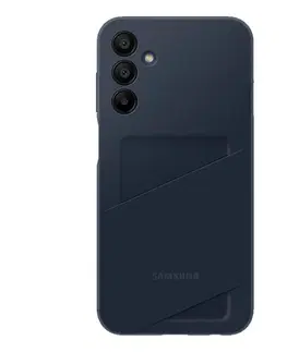 Puzdrá na mobilné telefóny Zadný kryt Card Slot Cover pre Samsung Galaxy A15, tmavá modrá EF-OA156TBEGWW