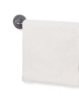 Kúpeľňové skrinky  Držiak uteráka BORURAF 7x47 cm šedá 
