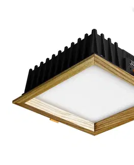 Svietidlá APLED APLED - LED Podhľadové SQUARE WOODLINE LED/12W/230V 4000K 17x17 cm jaseň masív 