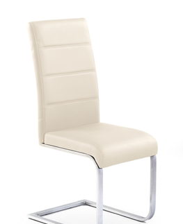 Jedálenské stoličky HALMAR K85 jedálenská stolička krémová / chróm