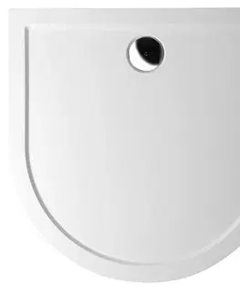 Vane POLYSAN - ISA sprchová vanička z liateho mramoru, polkruh 90x90cm, biela 50511