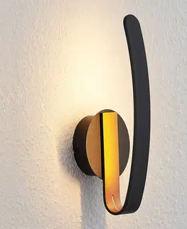 Nástenné svietidlá Arcchio Arcchio Dzemail nástenná LED, nepriame, čierna