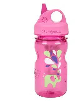 Fľaše na pitie Detská fľaša NALGENE Grip'n Gulp 350ml Pink Elephant