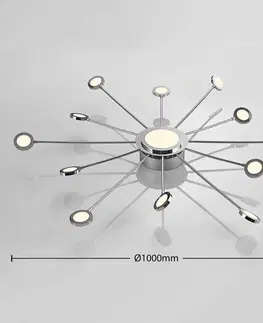 Stropné svietidlá Lindby Stropné LED svietidlo Meru diaľkové ovládanie