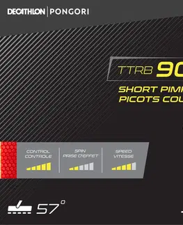 tenis Poťah na stolnotenisovú pálku TTRB 900 Soft s krátkymi zúbkami