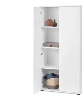 Bookcases & Standing Shelves Regálový modul »Flemming«, s dvierkami, cca 75 x 150 cm, biely