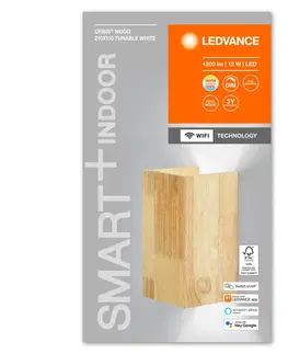 SmartHome nástenné svietidlá LEDVANCE SMART+ LEDVANCE SMART+ WiFi Orbis Wall Wood, 21 x 11 cm