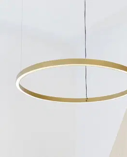Závesné svietidlá Luceplan Luceplan Compendium Circle 110 cm, mosadz