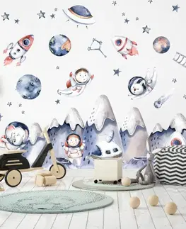 Nálepky na stenu Nálepky na stenu - Astronauti a vesmír pre chlapcov