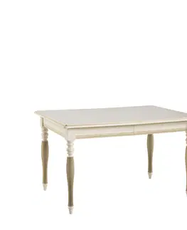 Jedálenské stoly TARANKO Verona T rustikálny rozkladací jedálenský stôl krém patyna
