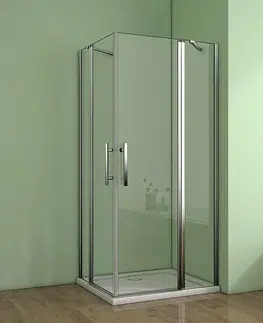 Sprchovacie kúty H K - Sprchovací kút MELODY A2 90 cm s dvomi jednokrídlovými dverami s pevnou stenou a vaničkou z liateho mramoru SE-MELODYA290 / ROCKY-90 SQ