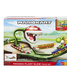 Hračky - autodráhy a garáže pre autíčka MATTEL - Hot Wheels Mario Kart Pretekárska Dráha Odplata , Mix Produktov