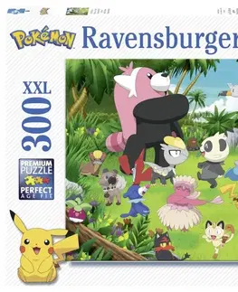 Hračky puzzle RAVENSBURGER - Pobláznení Pokémoni 300 dielikov