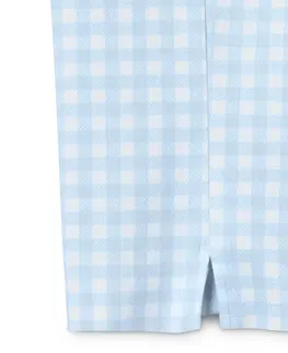 Pants Sedemosminové elastické nohavice, svetlomodro-biele