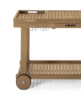 Outdoor Tables Vozík na grilovanie »Lenja« s 2 podnosmi