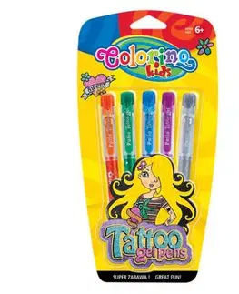 Kreatívne a výtvarné hračky PATIO - Colorino tetovacie gélové pero 5 farieb