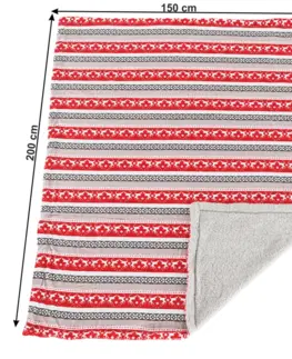 Deky Obojstranná baránková deka, zimný motív, 150x200, RENIFE