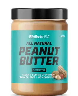 Arašidové a iné maslá Peanut Butter All Natural - Biotech USA 400 g Smooth