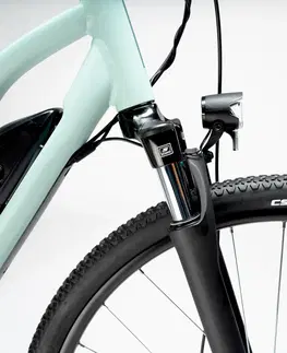 elektrobicykle Elektrický trekingový bicykel Riverside 100 E nízky rám zelený