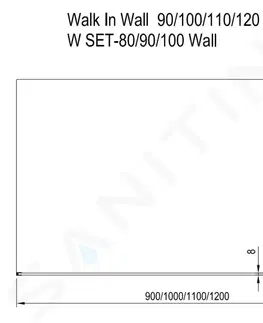 Sprchovacie kúty RAVAK - Walk-In Sprchová stena Walk-in Wall 100, 1000x2000 mm, lesklý hliník/číre sklo GW9WA0C00Z1