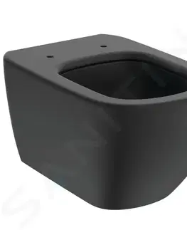 Záchody IDEAL STANDARD - Tesi Závesné WC s doskou SoftClose, Aquablade, čierna T3546V3