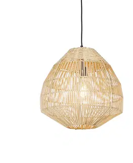 Zavesne lampy Vidiecka závesná lampa bambusová 41 cm - Bishop
