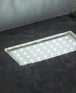 Nájazdové svietidlá Searchlight Obdĺžnikové zapustené podlahové LED Walkover 20 cm