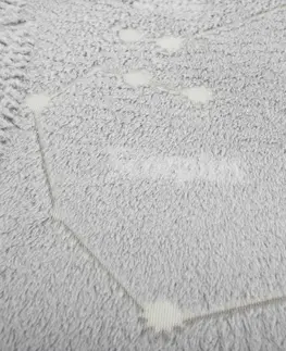 Koberce a koberčeky TEMPO-KONDELA GLOVIS TYP 3, svietiaci koberec, svetlosivá/vzor, 120x160cm