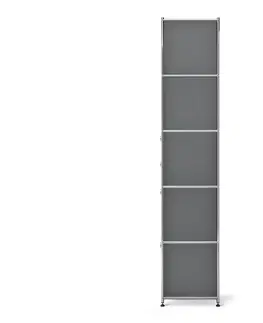 Bookcases & Standing Shelves Kovová skrinka »CN3« s 2 výklopnými priečinkami a 2 zásuvkami, sivá
