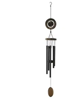 Bytové dekorácie Zvonkohra drevo-kov Ornament, 10 x 10 x 90 cm