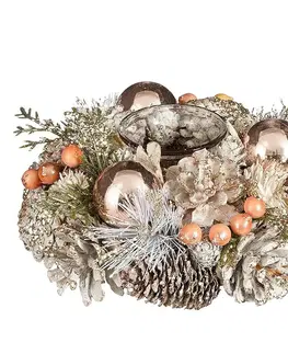 Vianočné dekorácie – do vnútra Svietnik zlatá výš. 9 x šír. 19 cm 1139138