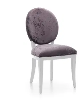 Jedálenské stoličky TARANKO Krzeslo LA-16 rustikálna jedálenská stolička fialová (A10 2139) / biela